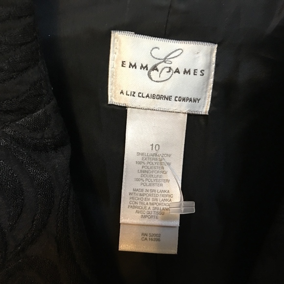 Emma James Black Paisly Pattern Blazer Jacket - Picture 4 of 8